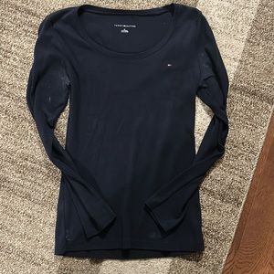 Tommy Hilfiger long sleeve navy shirt
